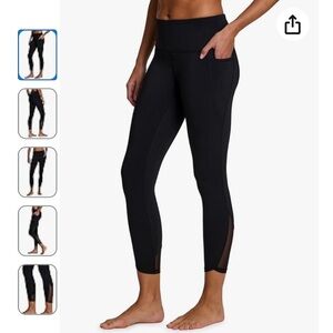 RBX Squat Proof Ankle Length Legging w/ Side Pockets & Tulip Hem w/ Mesh Details